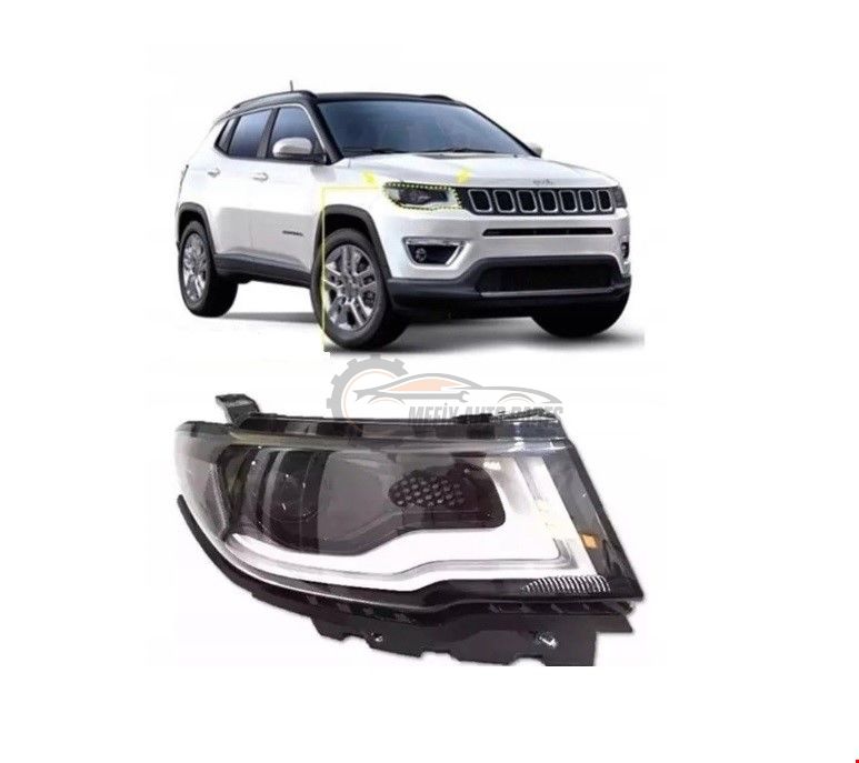 JEEP - ÖN FAR SAĞ ( HALOJEN MERCEKLİ ) COMPASS 2017- - 55112818AC