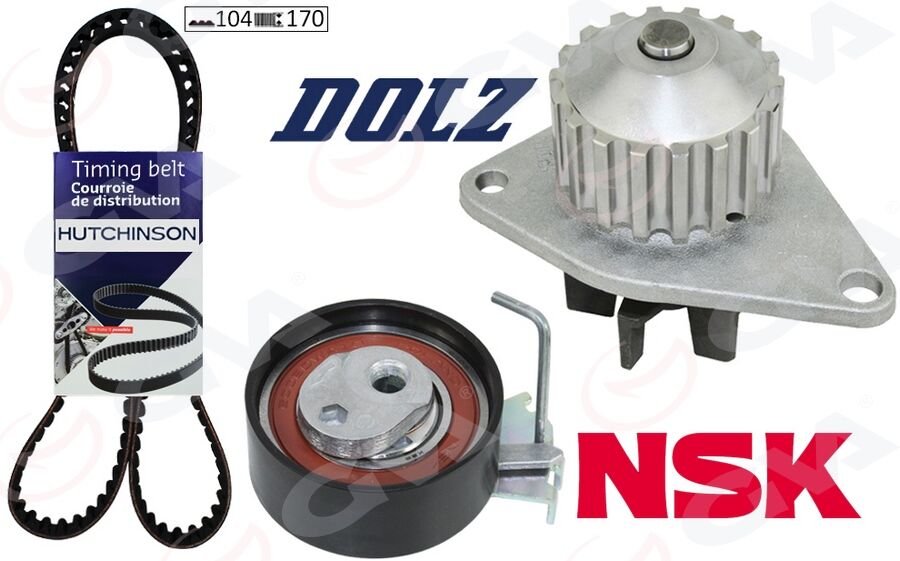 DEVİRDAİMLİ EKSANTRİK GERGİ KİTİ 104x170 206-207-306-307-BIPPER-PARTNER-BERLINGO-C2-NEMO-FIORINO 1.4  9400831869-0831.87-0831.S0-0831.86
