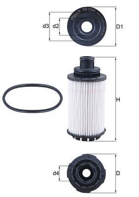 KX491D YAKİT FİLTRESİ ASTRA K 1.6 CDTİ 15 B16DTE-B16DTH-B16DTI  13539108-23304096-23456595