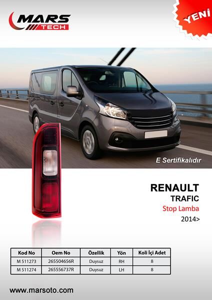 ARKA STOP LAMBA SAĞ TRAFIC III DUYSUZ 2014 >