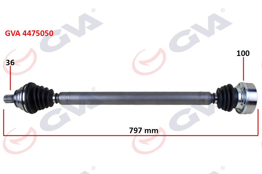 KOMPLE AKS SAĞ GOLF 5/6-A3-LEON-OCTAVIA 1.6 102 hp MAN. 797mm  1K0407272JT-1K0407272HT