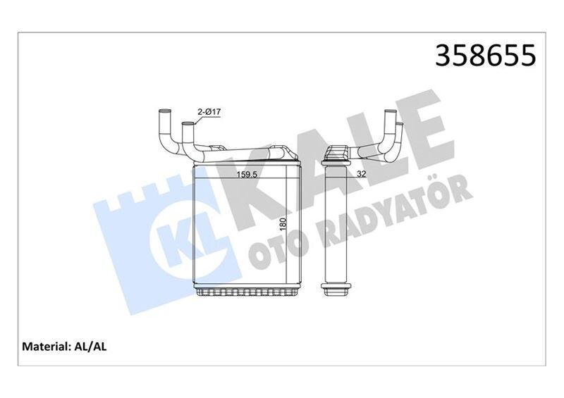 KALORİFER RADYATÖRÜ MITSUBISHI CANTER 3.9L 4D34 4D34T FE659 97-06 - ALEMİNYUM