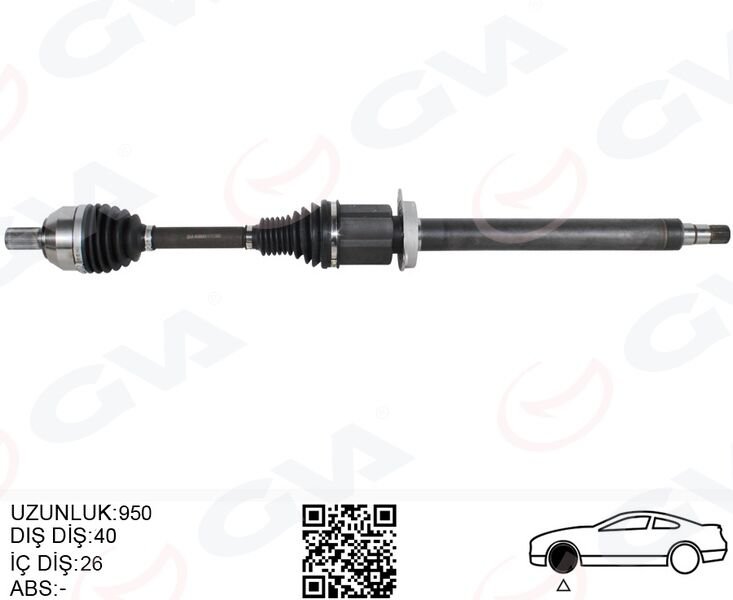 ÖN AKS KOMPLE SAĞ VOLVO S60 II 15>V60 I 15> V70 III 15> D2-T3-T4 OTOM. SANZIMAN 8 VITES