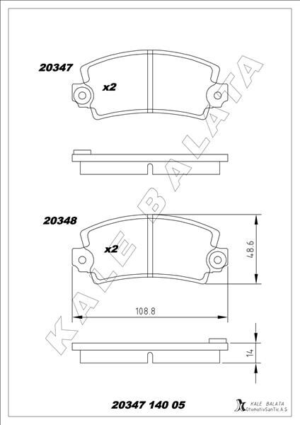 BALATA ÖN R4-R5-R6-R7-R14-R15-R16-R17-R18-R20-RODEO-TOROS 70 -