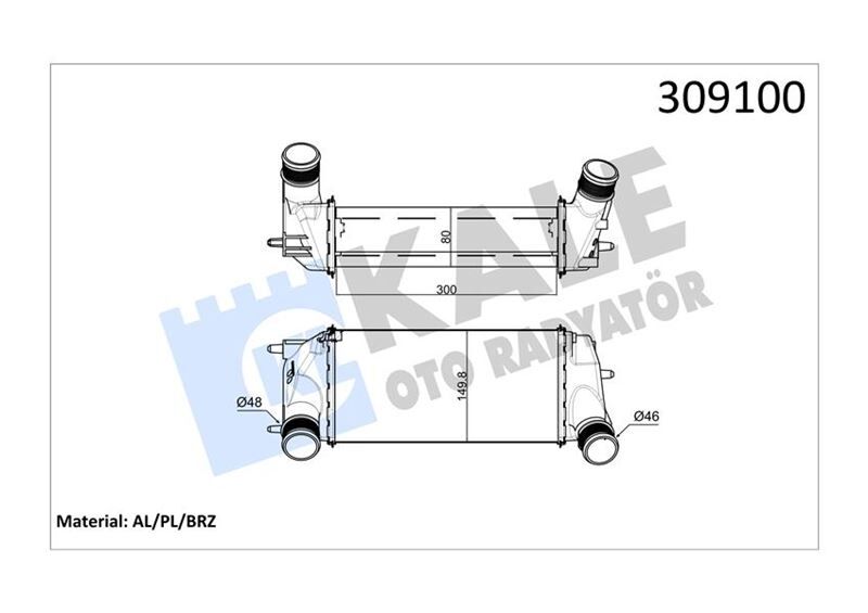 TURBO RADYATÖRÜ FORD FİESTA-COURİER-ECOSPORT-BMAX 13> 1.0 ECOBOOST