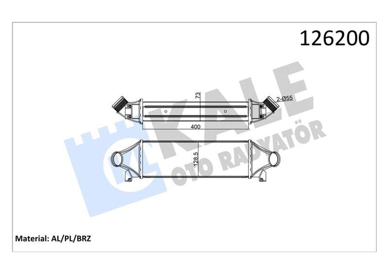 TURBO RADYATÖRÜ INTERCOOLER FORD TRANSİT 01> 2.4 TDCİ