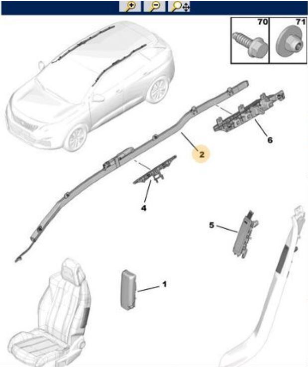 HAVA YASTIĞI SOL TAVAN PEUGEOT B.M 2016-