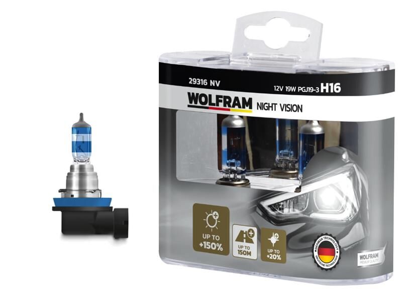 AMPUL 12V H16 19 PGJ19-3 NIGHT VISION 150 FAZLA 20 BEYAZ IŞIK