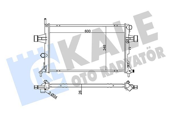 SU RADYATÖRÜ OPEL ASTRA G-ZAFIRA A 1.4-1.6-1.8-2.2 16V-1.6 99> MT BRAZING (600x348x26)