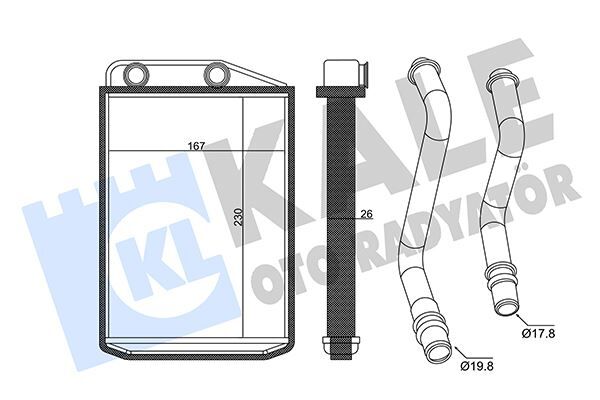 KALORİFER RADYATÖRÜ PEUGEOT BOXER III CITROEN JUMPER FIAT DUCATO III 06> 230X163X26  6448.R0-77364073