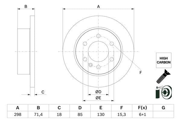 FREN DISKI ARKA MERCEDES SPRINTER B907 B910 18> KOD: -B25  A9104230200