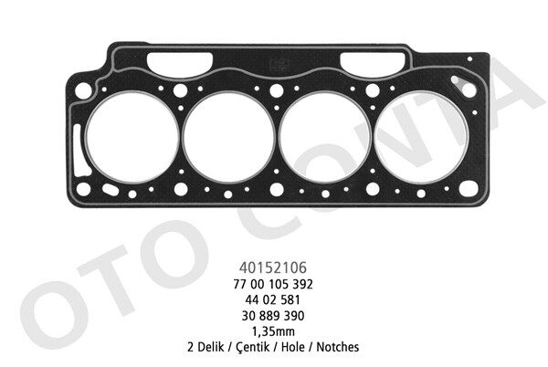 SİLİNDİR KAPAK CONTASI KANGOO 01> MEGANE 97> 1.9 DTI F9Q 1.35MM 2 ÇENTİK