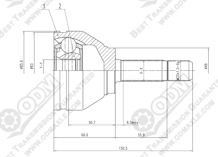 AKS KAFASI DIŞ LOGAN SANDERO 1.4 1.6 (21×30×49)