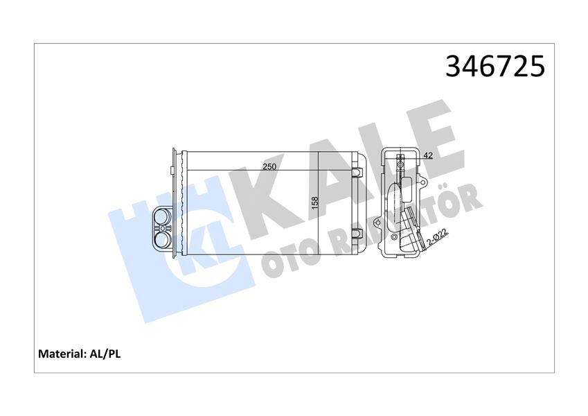 KALORİFER RADYATÖRÜ MGN 97-99 SCENIC 01-03 1.4-1.6-1.9-2.0 16V 260x158  7701204992-7701205450-7701205451