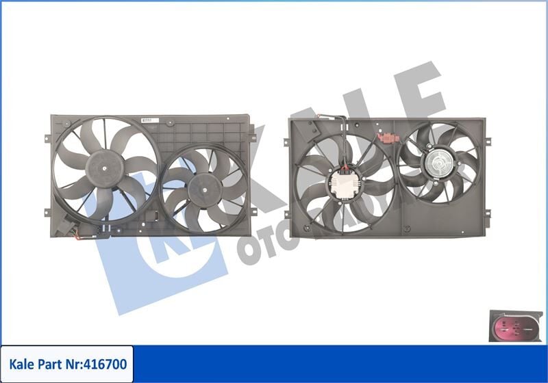 FAN MOTORU DAVLUMBAZLI KOMPLE CADDY 04>GOLF V 1.4 FSI-TSI-1.6 FSI 03-08 150W-295mm