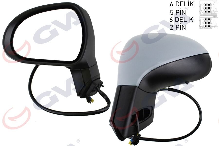 DIŞ DİKİZ AYNASI SOL 207 06> ELEKTRİKLİ ISITMALI SİNYALLİ ASTARLI KONVEKS VM-6207EHPL