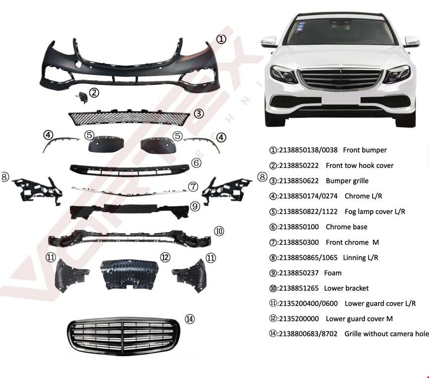 MERCEDES - ÖN TAMPON KOMPLE SET EXCLUSIVE W213 2016- - 2138850138 SET