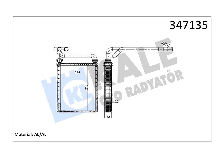 KALORİFER RADYATÖRÜ TOYOTA COROLLA 1.4L 4ZZ-FE ZZE120 VVTi 02-06 1.6L 3ZZ-FE ZZE121 VVTi 02-06 / VER SO 2.0L 1CD-FTV CDE120 02-04 - ALEMİNYUM  8710702100-8710702130