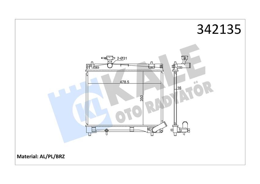 RADYATÖR TOYOTA VERSO S-YARİS AL-PL-BRZ