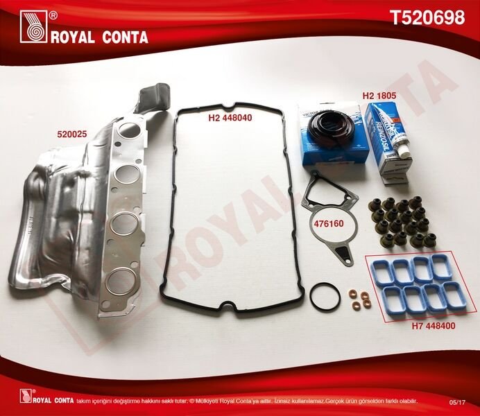 SİLİNDİR KAPAK CONTASI 1.30MM P. 407-507-3008-5008 2.0 HDI 136-150-163HP CITROEN C5 III 2.0 HDI FORD MONDEO IV2.0 TDCI 07-15 115-136-163 HP