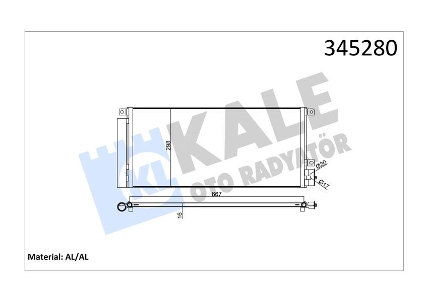 KLİMA RADYATÖRÜ KONDENSATÖRÜ OPEL MOKKA 12>19 CHEVROLET TRAX 12> 1.4 A14NET-B14NET-D14NET AL/AL 6 47x298x16