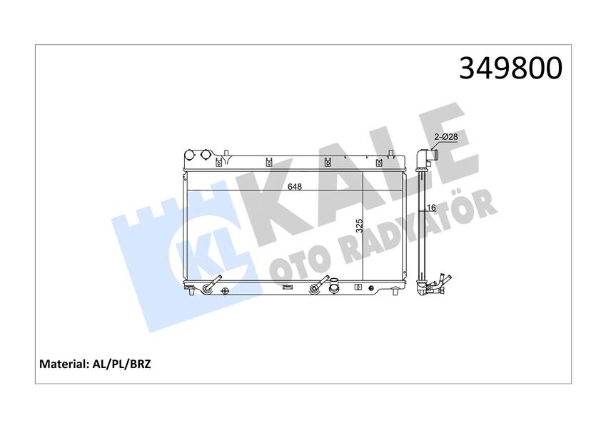 RADYATÖR JAZZ II AL/PL/BRZ 325x648x16