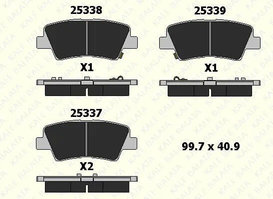 ARKA FREN BALATA HYUNDAI i20 1.2L G4LA 15-20 1.4L G4LC 15-18 1.4L D4FC CRDi 15-18 / ELANTRA 1.6L D4FB G4FG 16-> / KIA SOUL 1.6L D4FB 14-> / SPORTAGE 1.6L G4FD G4FJ T-GDI 15-> 1.6L D4FE 18-> delikli