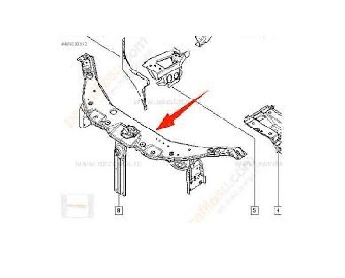 DACİA - ÖN PANEL LODGY / DOKKER 2012- - 625049610R