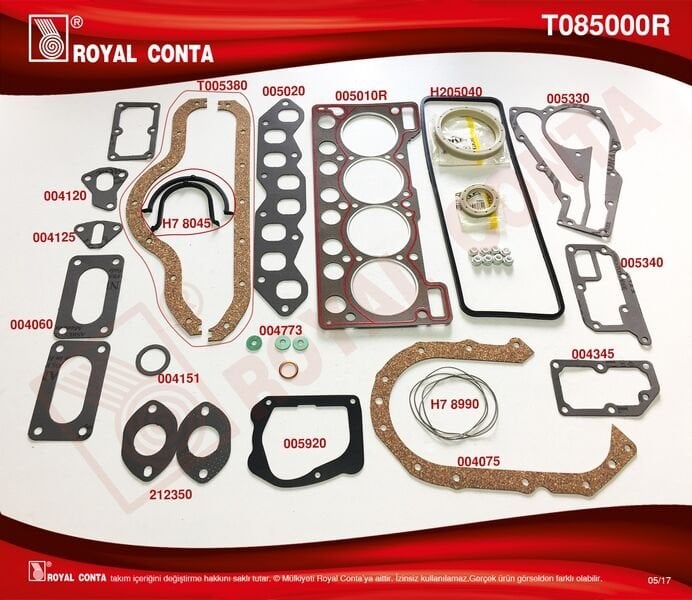 MOTOR TAKIM CONTA STD. KEÇESİZ R9 1400