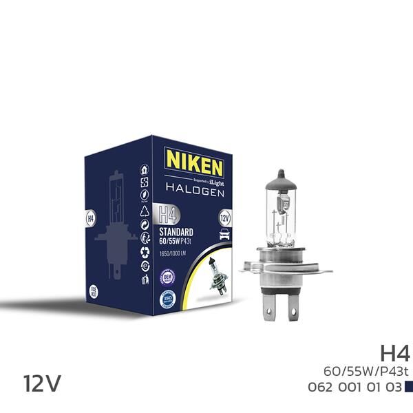 NIKEN H4 60W/55W HALOJEN AMPUL P43t 12V