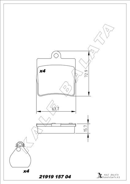 BALATA ARKA CROSSFIRE-CROSSFIRE ROADSTER 03-08  24207120-24207420-34202720