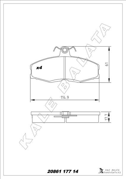 BALATA ÖN SIERRA HB-SW 82-87  5018981-6117992-6137744