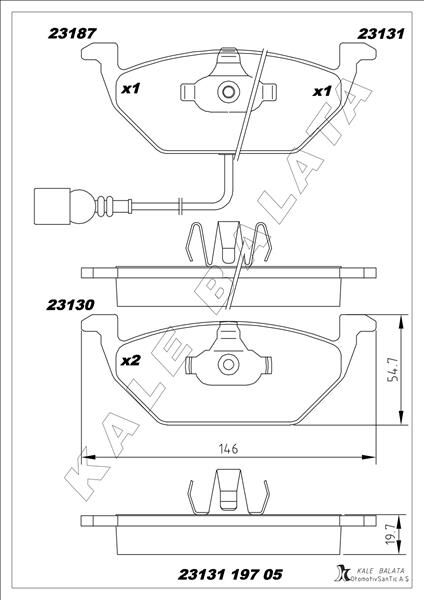 ÖN BALATA FİŞLİ KÜÇÜK GOLF4-GOLF5-JETTA-BORA-POLO-A3-LEON 97 >