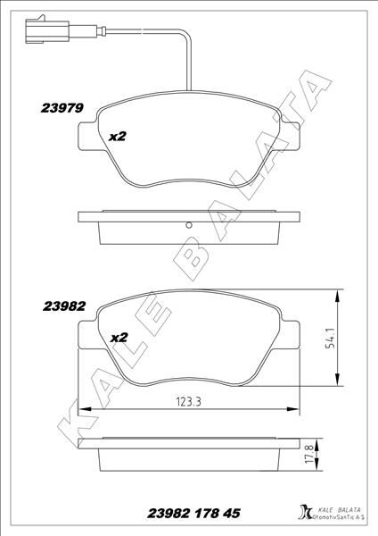 ÖN BALATA DOBLO 1.3-1.6-1.9 JTD 02 > FIORINO 1.3-1.4 MTJ 08 > FIAT 500 1.4 07 >