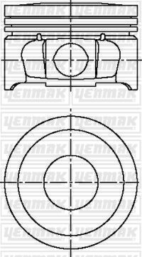 PISTON SEGMAN 050 FARKLI 7350MM TRANSIT COURIER 14- FIESTA IV 08- BMAX 12-15 TDCI