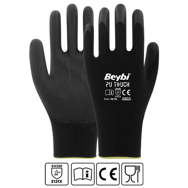 NİTRİL ELDİVEN NO:10 SİYAH PK:12 LİK HIRDAVAT  7711420769-7711780097