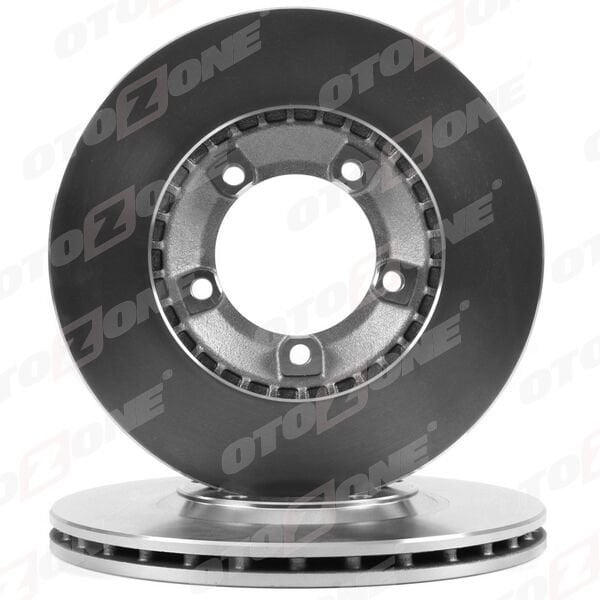 ÖN FREN DİSKİ HAVA KANALLI HYUNDAI H100 2.5L D4BA D4BF 4D55 4D56 PANELVAN 94-05 / 2.6L D4BB KAMYON ET 96-03 253 çap x 5 bijon - Adet disk fiyatıdır