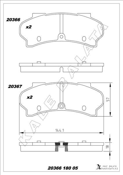 ÖN FREN BALATASI PEUGEOT J7-J9-J10 ESKİ MODEL