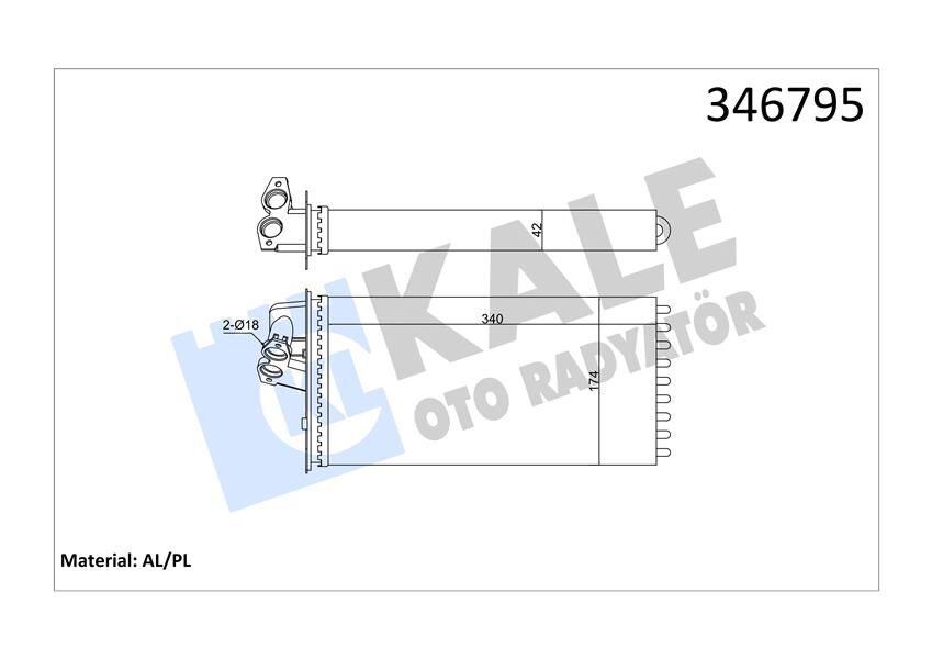 KALORIFER RADYATORU MERCEDES VITO W638 96>03  A0038350001