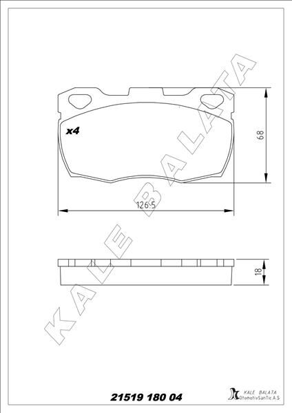 BALATA ÖN DEFENDER 110-2.5 90 TDİ 90-95  RTC5574-STC2952