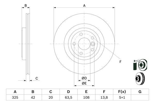 FREN DISKI ARKA HAVALI KAPLAMALI JAGUAR XE X760 XF II X260 2015>