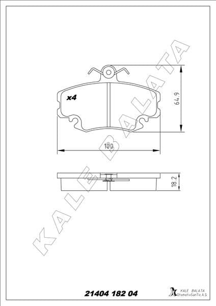 ÖN BALATA DACIA LOGAN 04> SANDERO 08> TWİNGO II 07> 1.4-1.6-1.5dCi  6001547911-410602192R-7701207066
