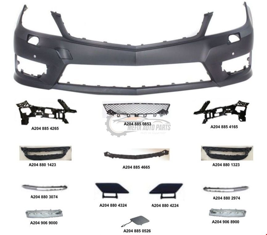 MERCEDES - ÖN TAMPON AMG SET (PANJUR VE LED HARİÇ) W204 2011- - 2048808347set