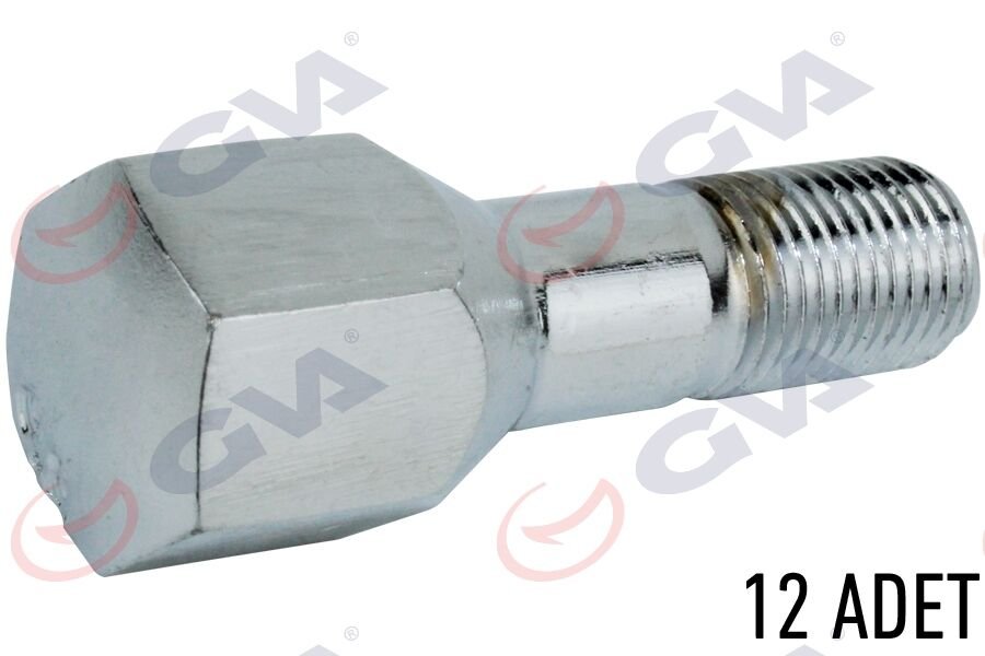 BİJON CIVATASI FIAT TOFAŞ KISA AA19 - M12 x 1.25 x 18 Kısa Galvaniz PAKET 20