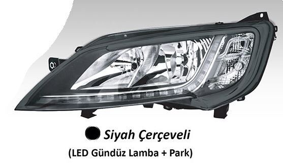 FAR MOTORLU SOL - SİYAH ÇERÇEVELİ LED BALLAST DAHİL DUCATO MAXI -P.BOXER - C.JUMPER 14 >  46862295