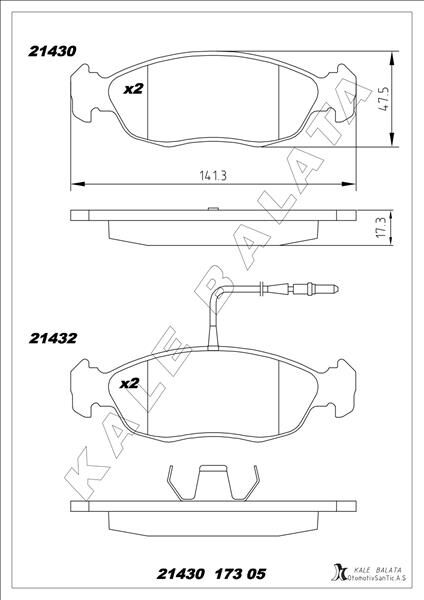 ÖN FREN BALATASI FİŞSİZ PEUGEOT P106 93>04 P205 87>90 P306 93-01 CITROEN XSARA 97>05 SAXO 96>0 3 247mm  4253.16-4251.03-4251.22-4254.50