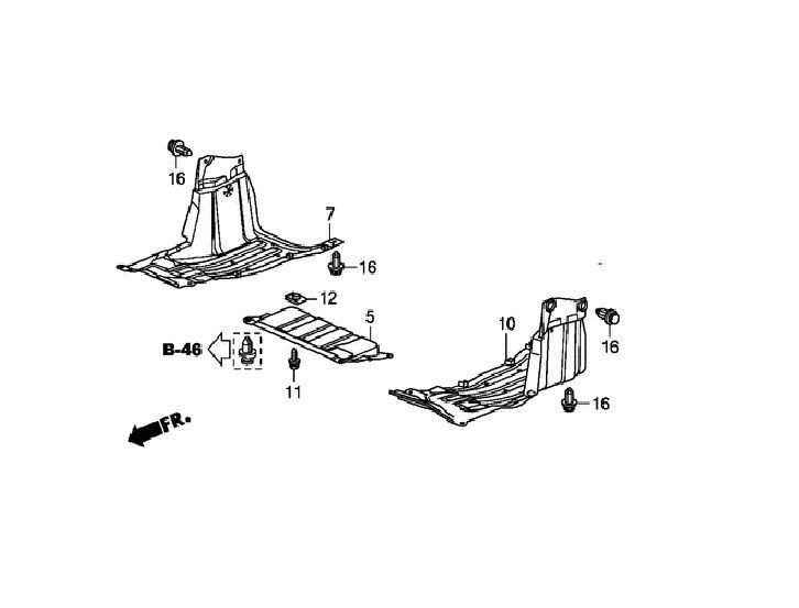 HONDA - MOTOR ALT MUHAFAZA ( 3 PARÇA ) CİTY 2009- - 71541 / 74165 / 74111-TM0-T00