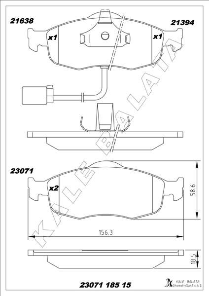 FREN BALATASI ÖN FORD MONDEO 93> KABLOSUZ