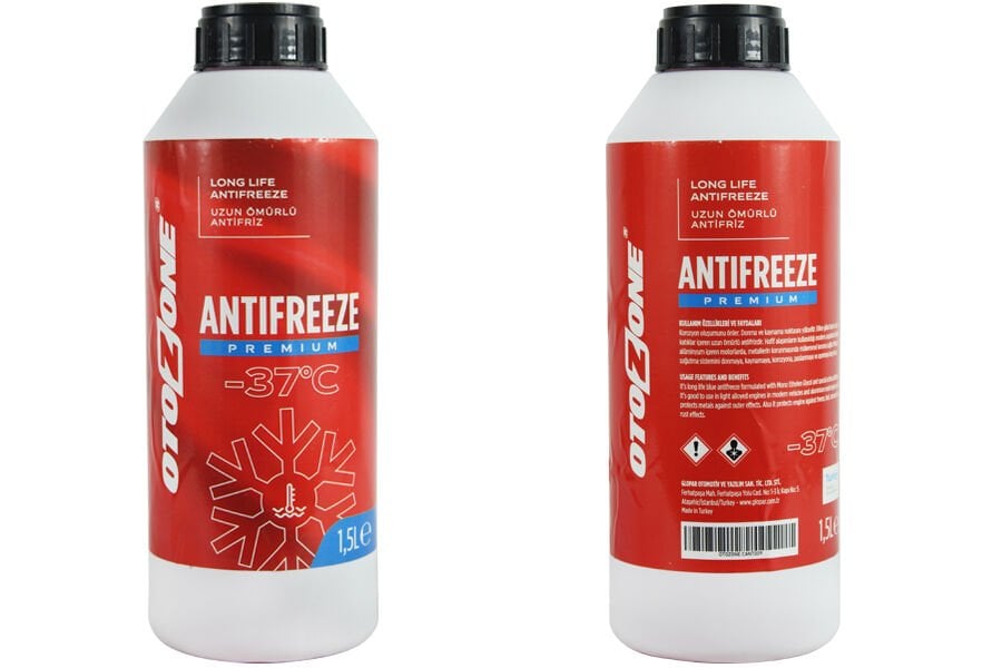 ANTİFRİZ 1.5 LT -37 C KIRMIZI LONG LİFE Koli 12 Ad ORGANIK