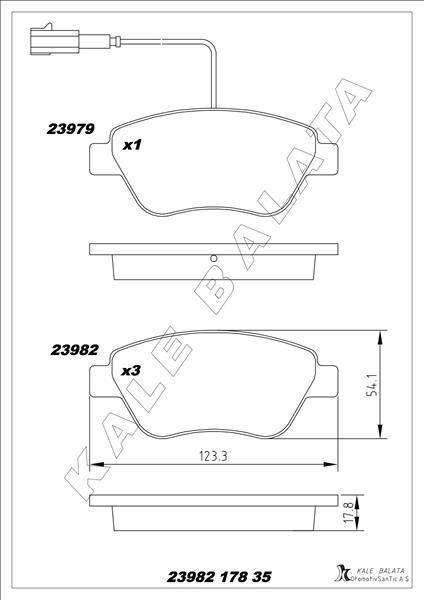 ÖN BALATA NEMO 1.3 HDİ 75 09 >BIPPER 1.3 HDİ 75 10 >BIPPER TEPEE 1.3 HDİ 10 > FIORINO 1.4 1.3D 09 > ÇİFT FİŞLİ